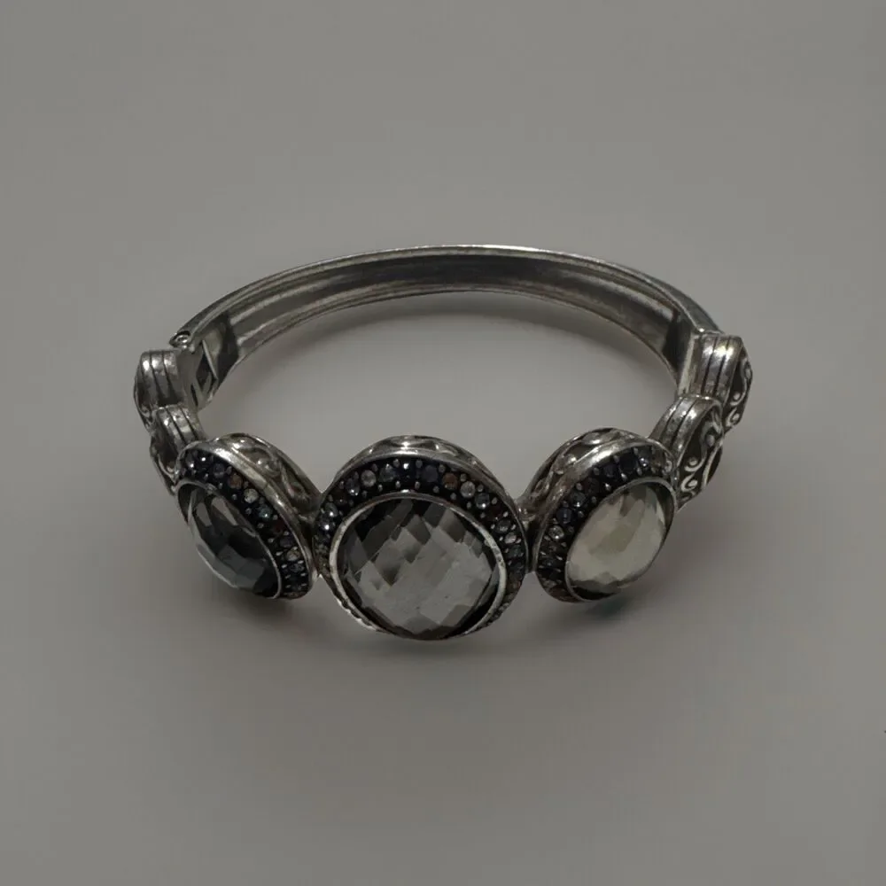 Brighton Luminesce Crystal Bangle Hinged Bracelet